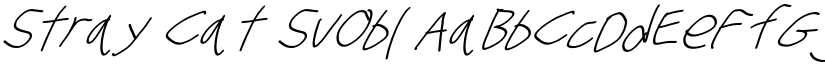 Stray Cat SuObl font