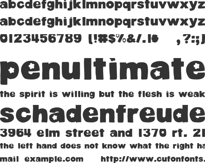 DJB Cutouts-Flowers font preview