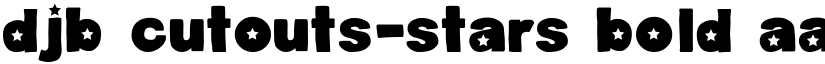 DJB Cutouts-Stars Bold font