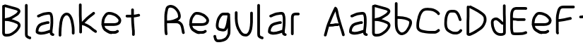 Blanket Regular font