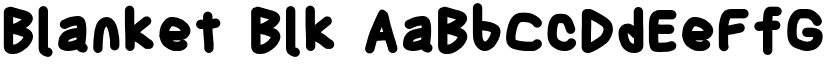 Blanket Blk font