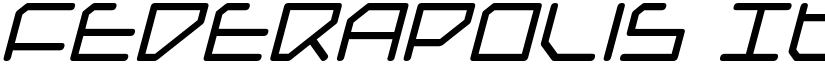 Federapolis Italic font