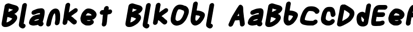Blanket BlkObl font
