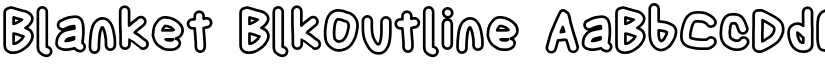Blanket BlkOutline font