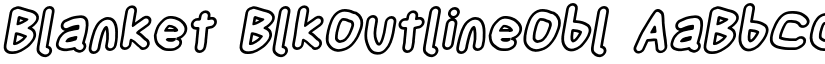 Blanket BlkOutlineObl font