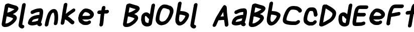 Blanket BdObl font