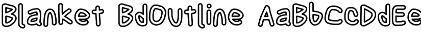 Blanket BdOutline font