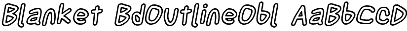 Blanket BdOutlineObl font