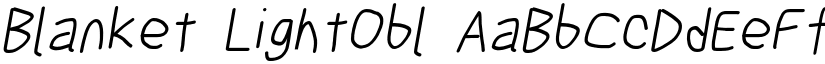 Blanket LightObl font