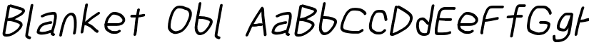 Blanket Obl font