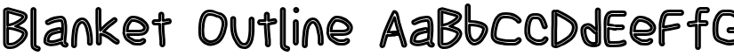 Blanket Outline font