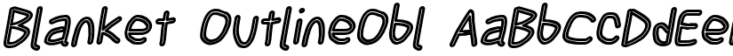 Blanket OutlineObl font