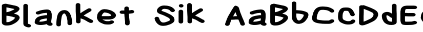 Blanket Sik font