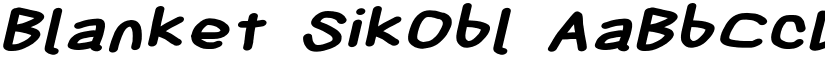 Blanket SikObl font