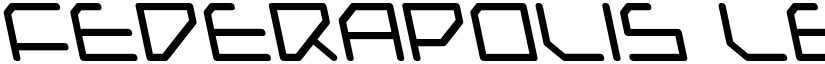 Federapolis Leftalic font