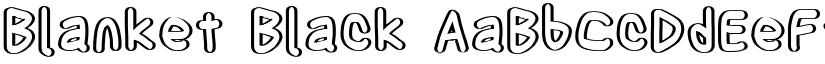 Blanket Black font