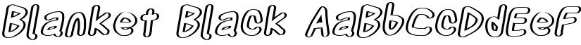 Blanket Black font