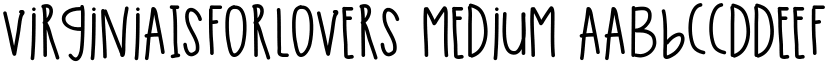 VirginiaIsForLovers Medium font