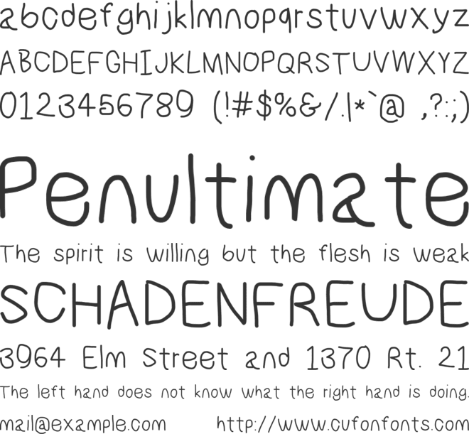 NumbBunny font preview