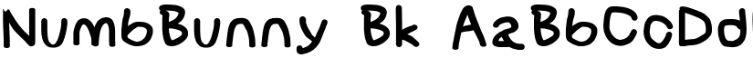 NumbBunny Bk font