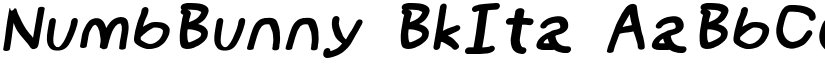 NumbBunny BkIta font