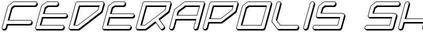 Federapolis Shadow Italic font