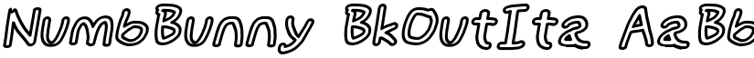 NumbBunny BkOutIta font