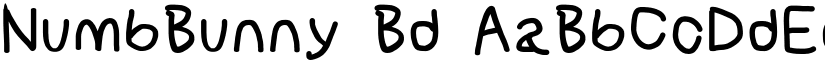 NumbBunny Bd font