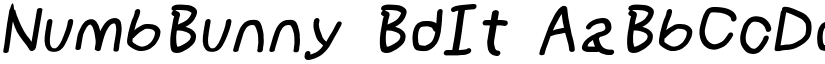 NumbBunny BdIt font