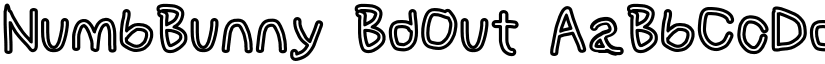 NumbBunny BdOut font