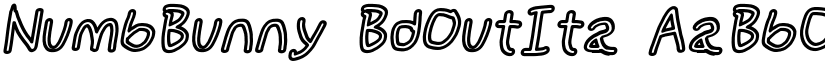 NumbBunny BdOutIta font