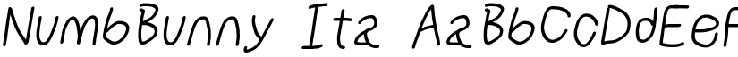 NumbBunny Ita font