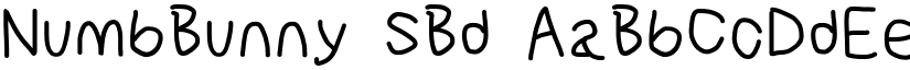 NumbBunny SBd font
