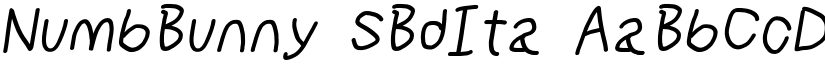 NumbBunny SBdIta font