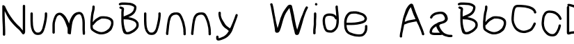 NumbBunny Wide font