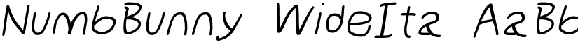 NumbBunny WideIta font