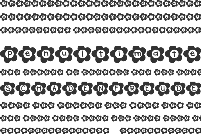 DJB Flower Power font preview