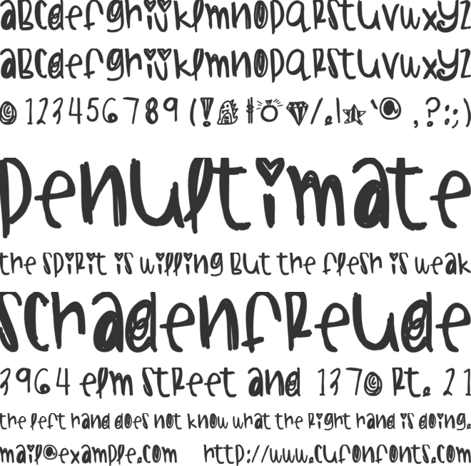 WatermelonSundae font preview