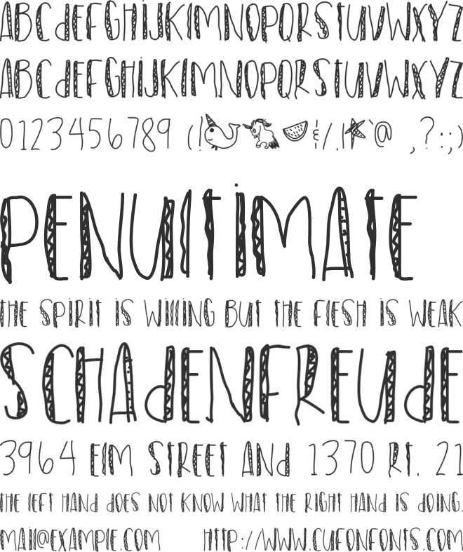 WatermelonParty font preview