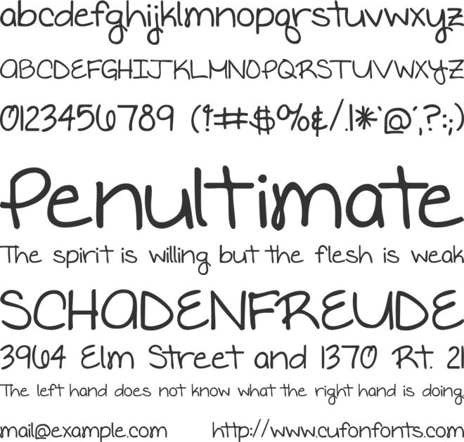 Written in the Stars font preview