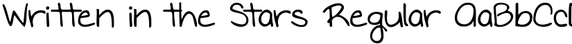 Written in the Stars Regular font