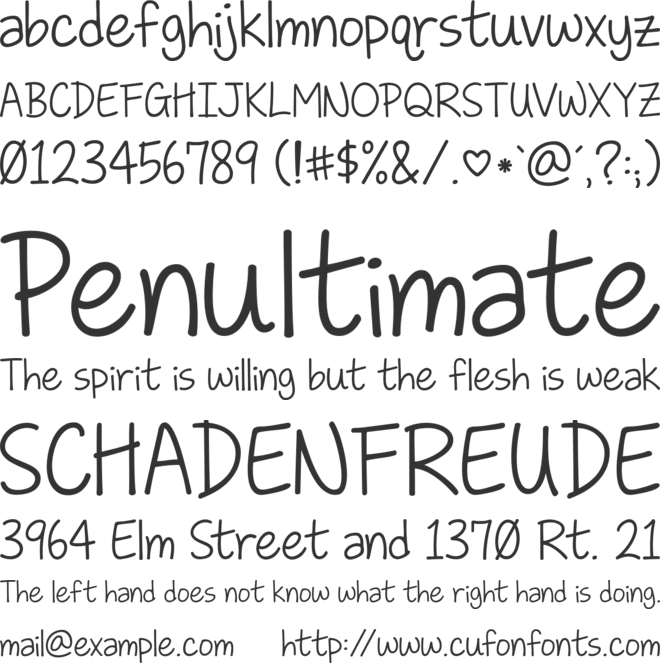 KG Love Somebody font preview