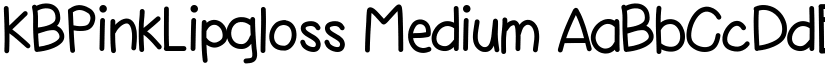 KBPinkLipgloss Medium font