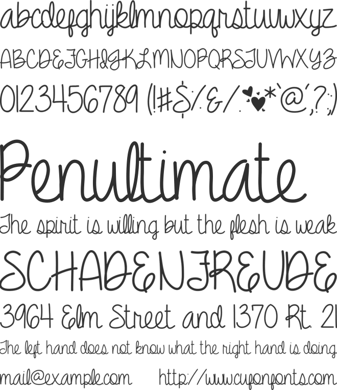 Amber Shaie font preview