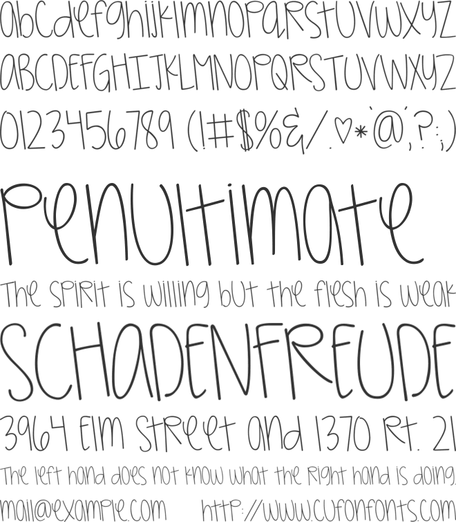 KG Girl On Fire font preview