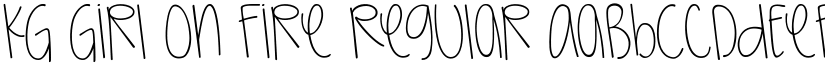 KG Girl On Fire Regular font
