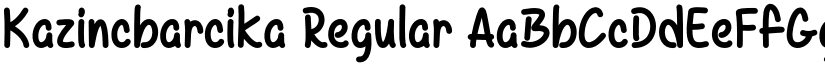 Kazincbarcika Regular font