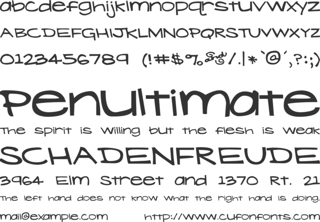 Lavender Lime font preview