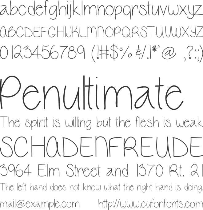 VanessaMarie font preview