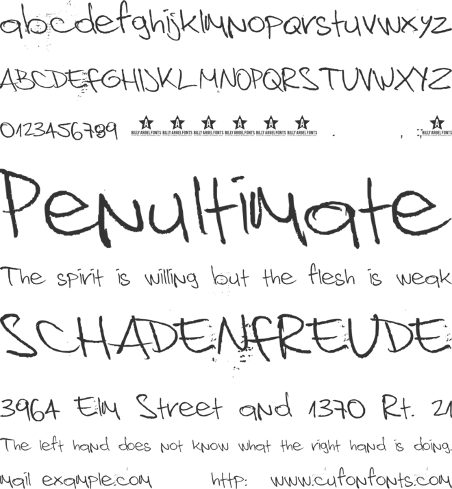 Bedspread Assassin font preview